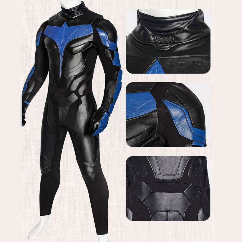 Nightwing Dick Grayson Cosplay Costume Titans Season 1 Suit Superhero Halloween Outfit