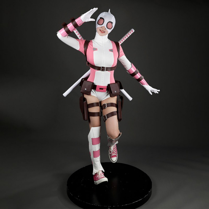 Gwenpool Cosplay Costume Gwen Stacy Halloween Outfit Women Suit