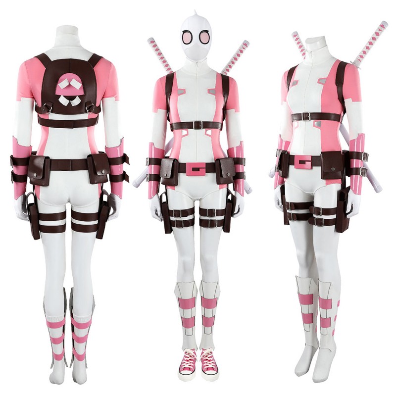 Gwenpool Cosplay Costume Gwen Stacy Halloween Outfit Women Suit