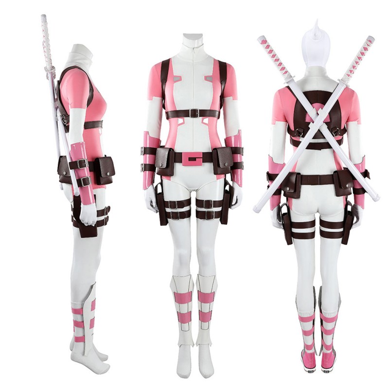 Gwenpool Cosplay Costume Gwen Stacy Halloween Outfit Women Suit