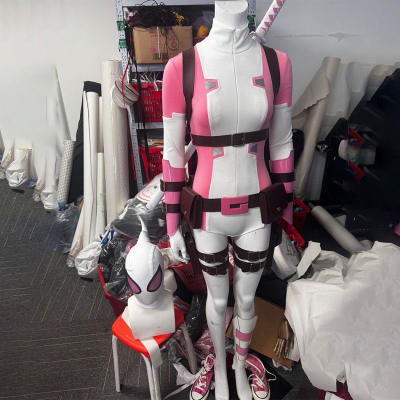 Gwenpool Cosplay Costume Gwen Stacy Halloween Outfit Women Suit