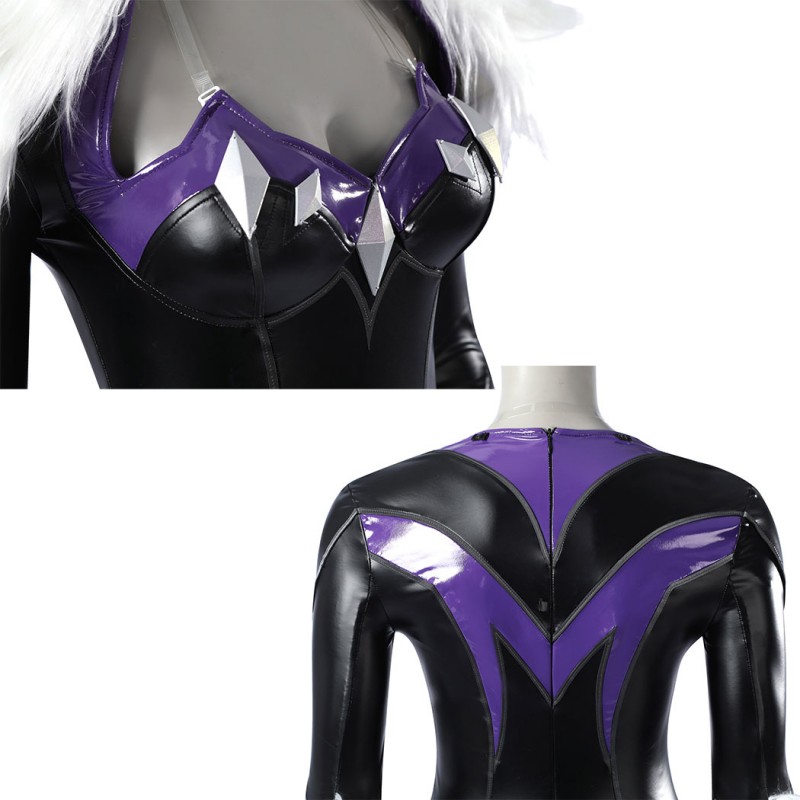 Marvel Rivals Black Cat Cosplay Costume Felicia Hardy Printed Jumpsuit Halloween Outfit for Women