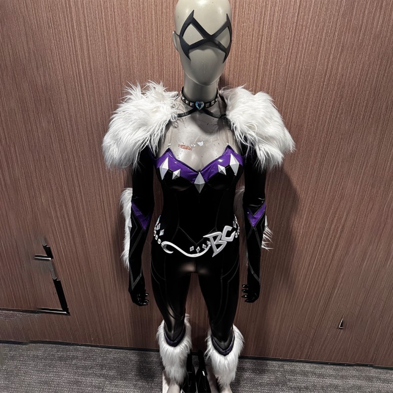 Marvel Rivals Black Cat Cosplay Costume Felicia Hardy Printed Jumpsuit Halloween Outfit for Women