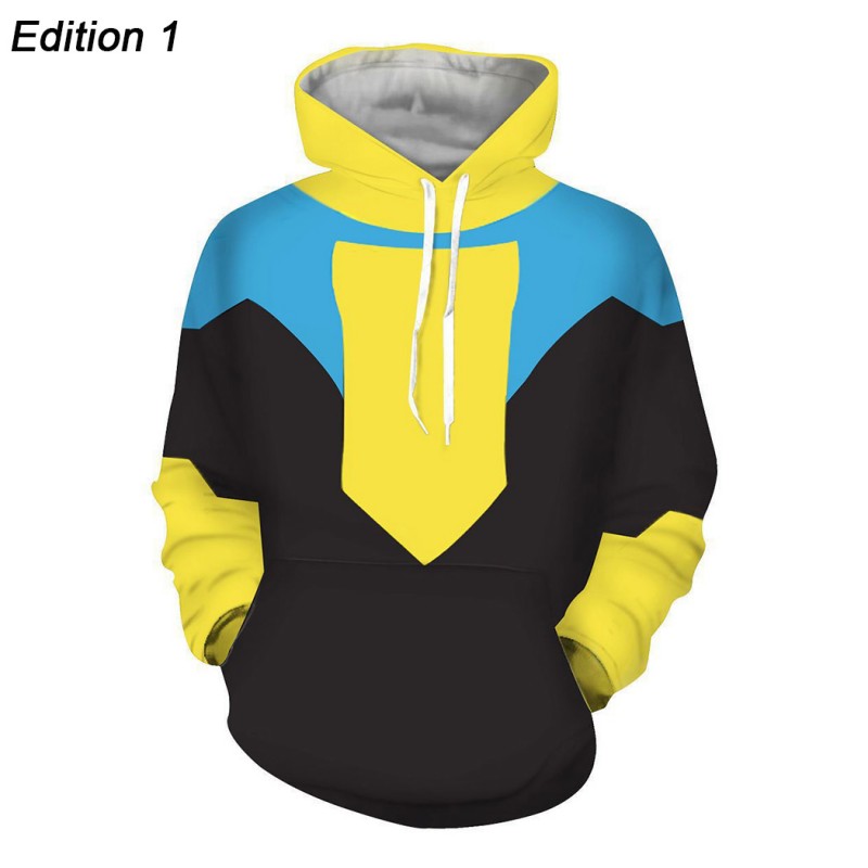 Invincible Cosplay Costume Classic Hoodie Collection 3D-Printed Polyester Hooded Sweatshirt