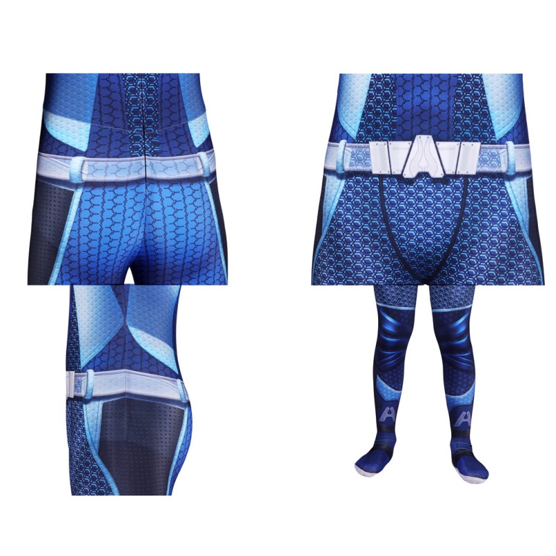 Kids A-Train Jumpsuit The Boys Season 1 Cosplay Costume Printed Suit