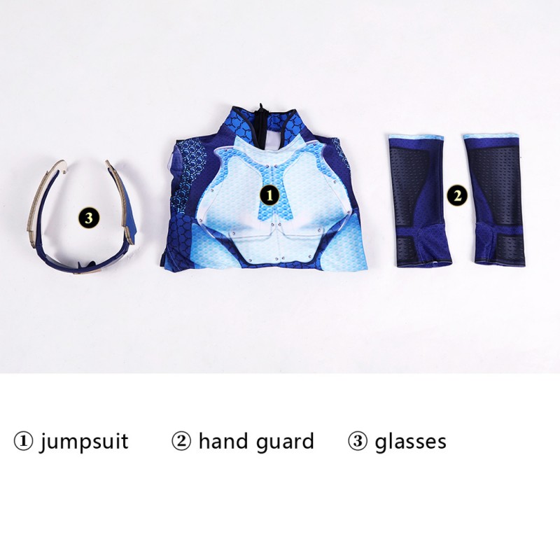 Kids A-Train Jumpsuit The Boys Season 1 Cosplay Costume Printed Suit