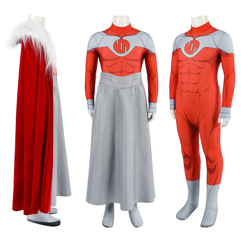 Kids Invincible Thragg Cosplay Costume Printed Viltrumite Jumpsuit