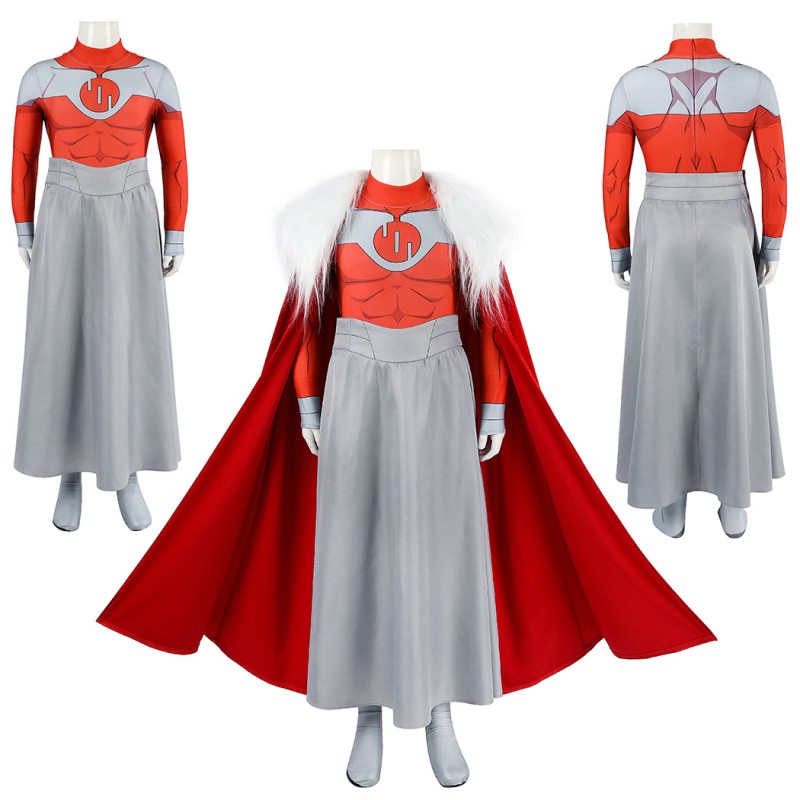 Kids Invincible Thragg Cosplay Costume Printed Viltrumite Jumpsuit