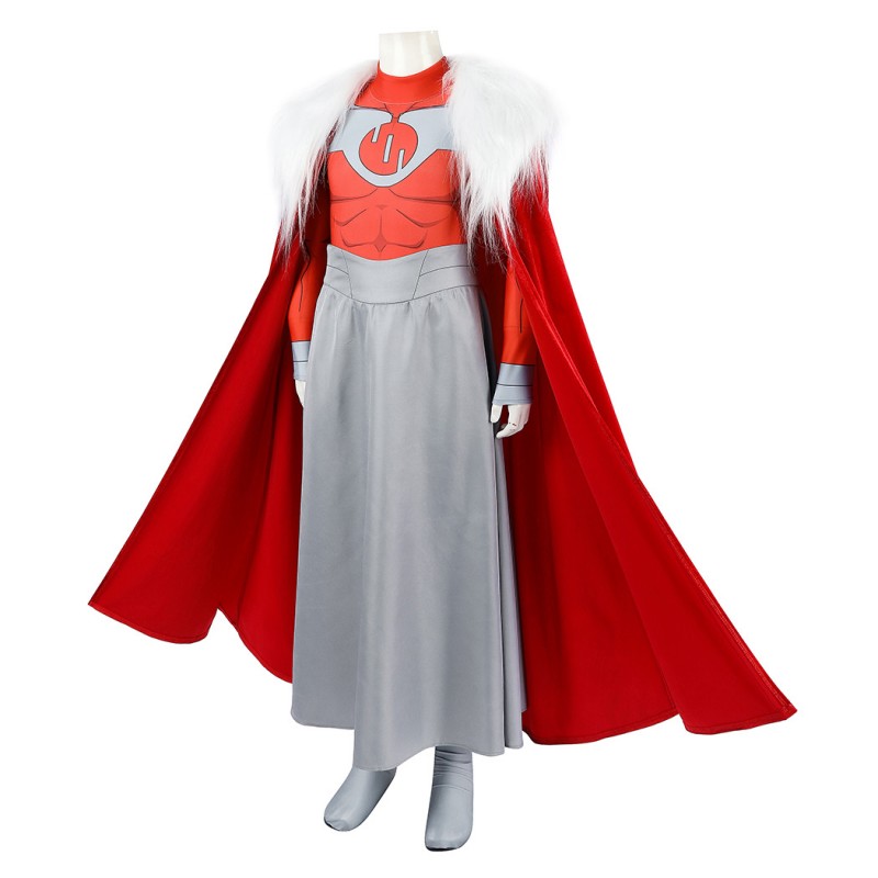 Kids Invincible Thragg Cosplay Costume Printed Viltrumite Jumpsuit