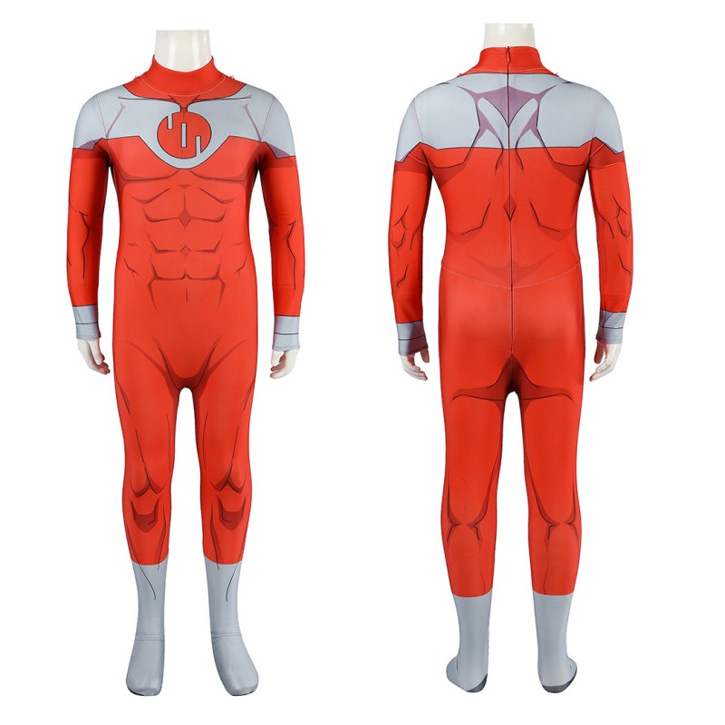 Kids Invincible Thragg Cosplay Costume Printed Viltrumite Jumpsuit