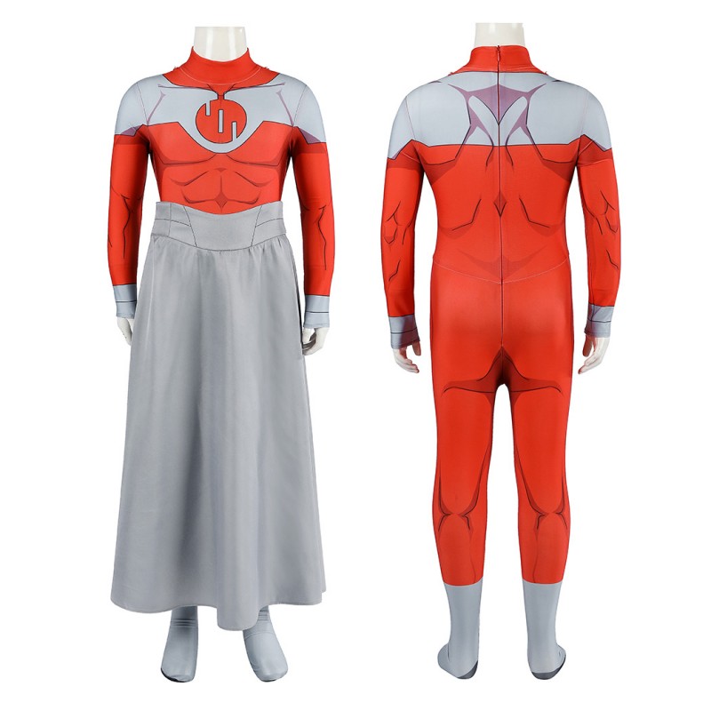 Kids Invincible Thragg Cosplay Costume Printed Viltrumite Jumpsuit