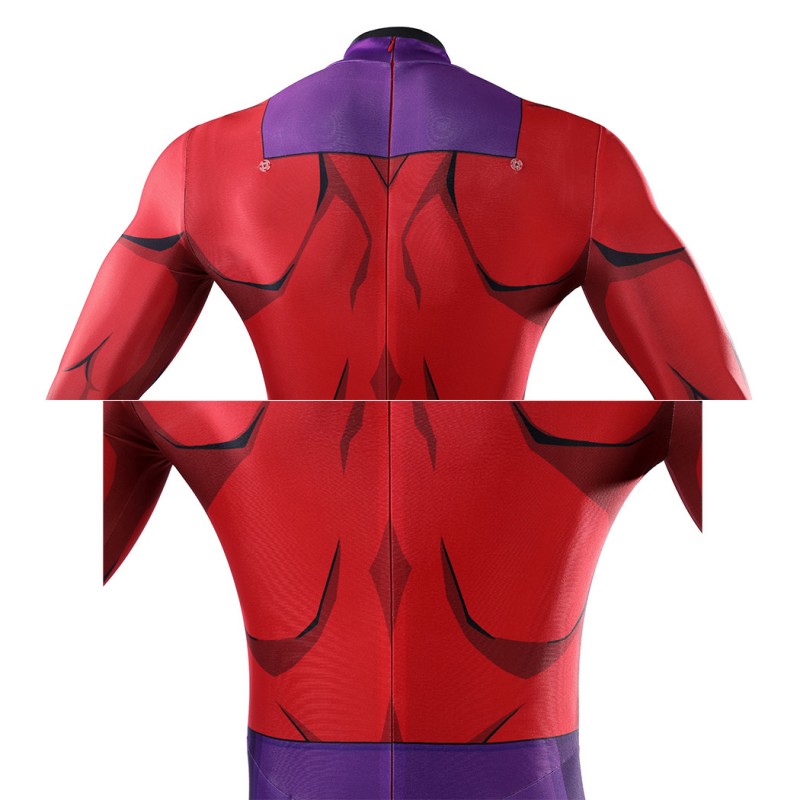 Magneto X-Men 97 Cosplay Costume Jumpsuit Printed Superhero Outfit for Adult