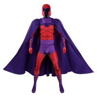 Magneto X-Men 97 Cosplay Costume Jumpsuit Printed Superhero Outfit for Adult