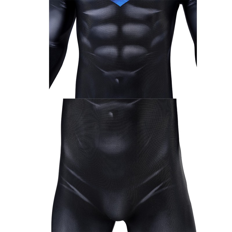 Comic Nightwing Cosplay Costume Dick Grayson Printed Jumpsuit for Men
