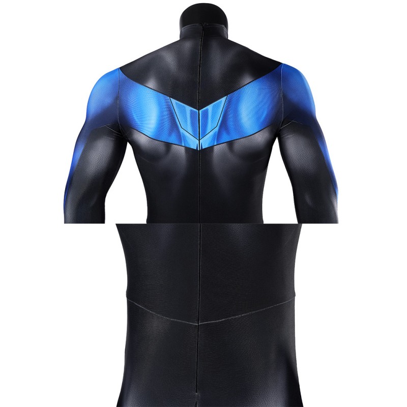 Comic Nightwing Cosplay Costume Dick Grayson Printed Jumpsuit for Men