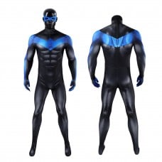 Comic Nightwing Cosplay Costume Dick Grayson Printed Jumpsuit for Men