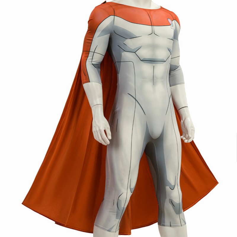 Invincible Season 4 Omni-Man Nolan Grayson Cosplay Costume Printed Jumpsuit Outfit for Men