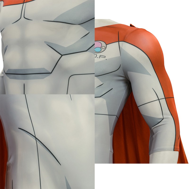 Invincible Season 4 Omni-Man Nolan Grayson Cosplay Costume Printed Jumpsuit Outfit for Men