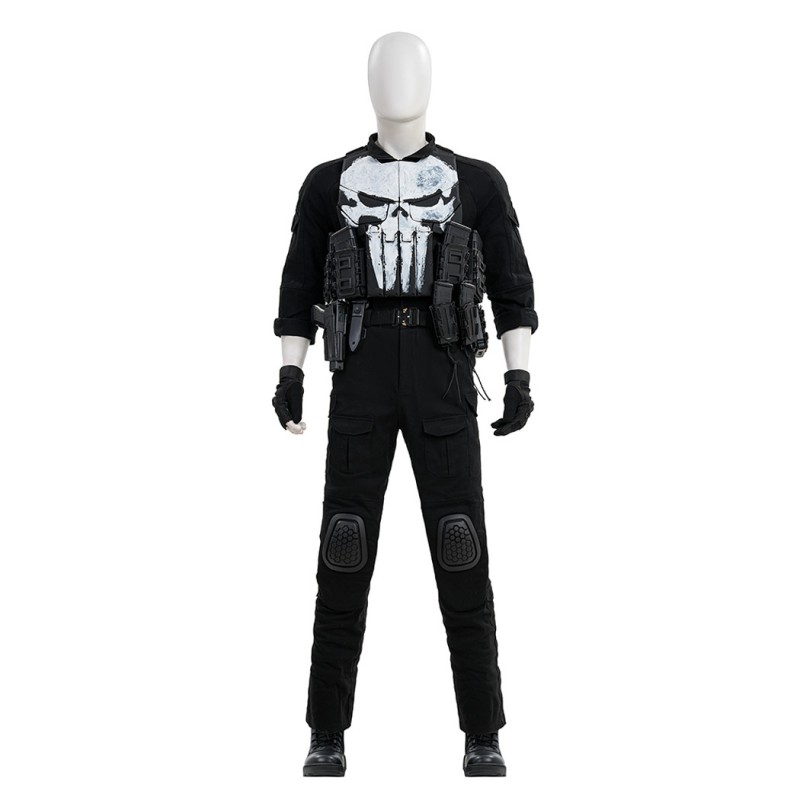 The Punisher Frank Castle Costume Daredevil Born Again Black Cosplay Suit