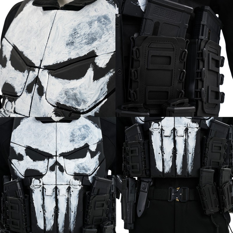 The Punisher Frank Castle Costume Daredevil Born Again Black Cosplay Suit