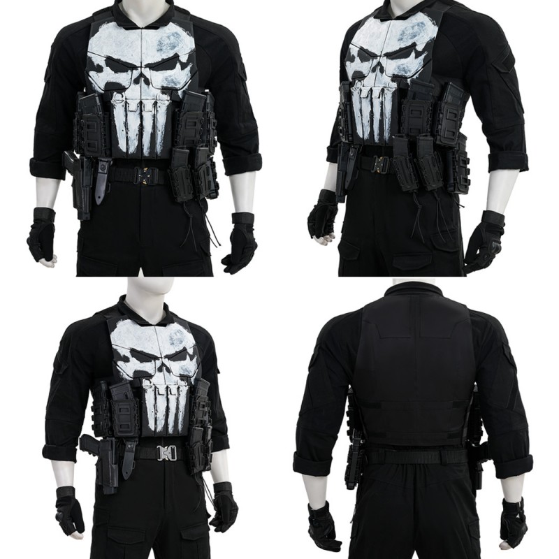 The Punisher Frank Castle Costume Daredevil Born Again Black Cosplay Suit