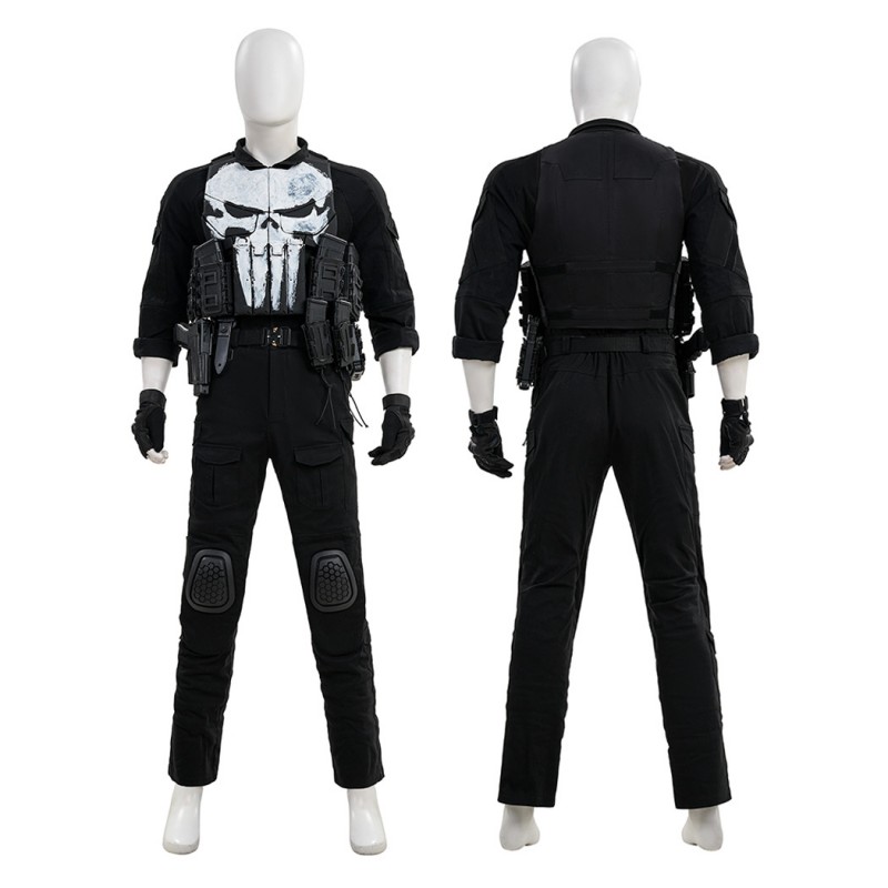 The Punisher Frank Castle Costume Daredevil Born Again Black Cosplay Suit