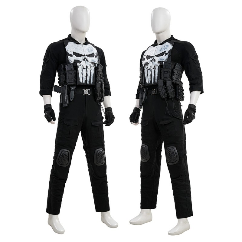 The Punisher Frank Castle Costume Daredevil Born Again Black Cosplay Suit