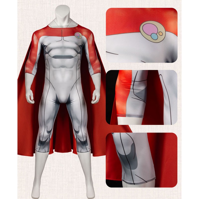 Invincible Omni-Man Costume Nolan Grayson Cosplay Jumpsuit Printed Suit