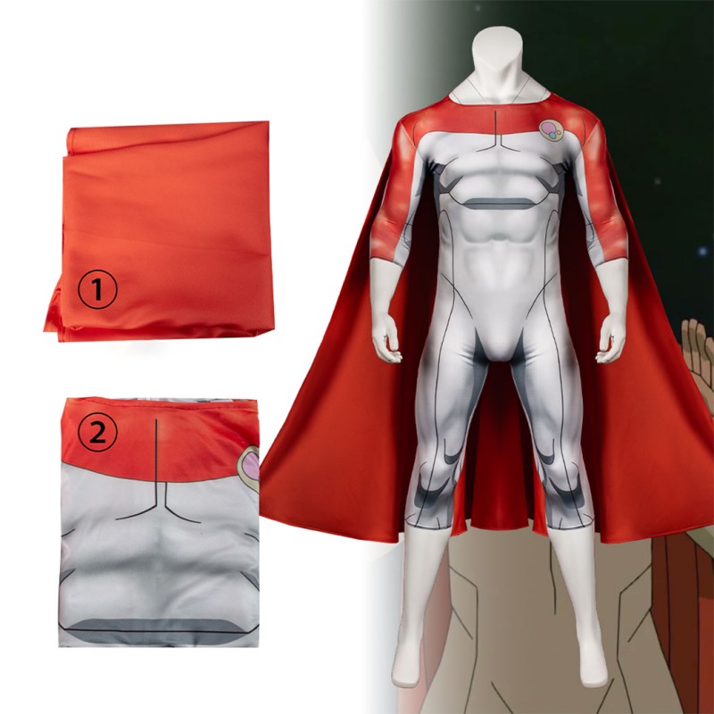Invincible Omni-Man Costume Nolan Grayson Cosplay Jumpsuit Printed Suit