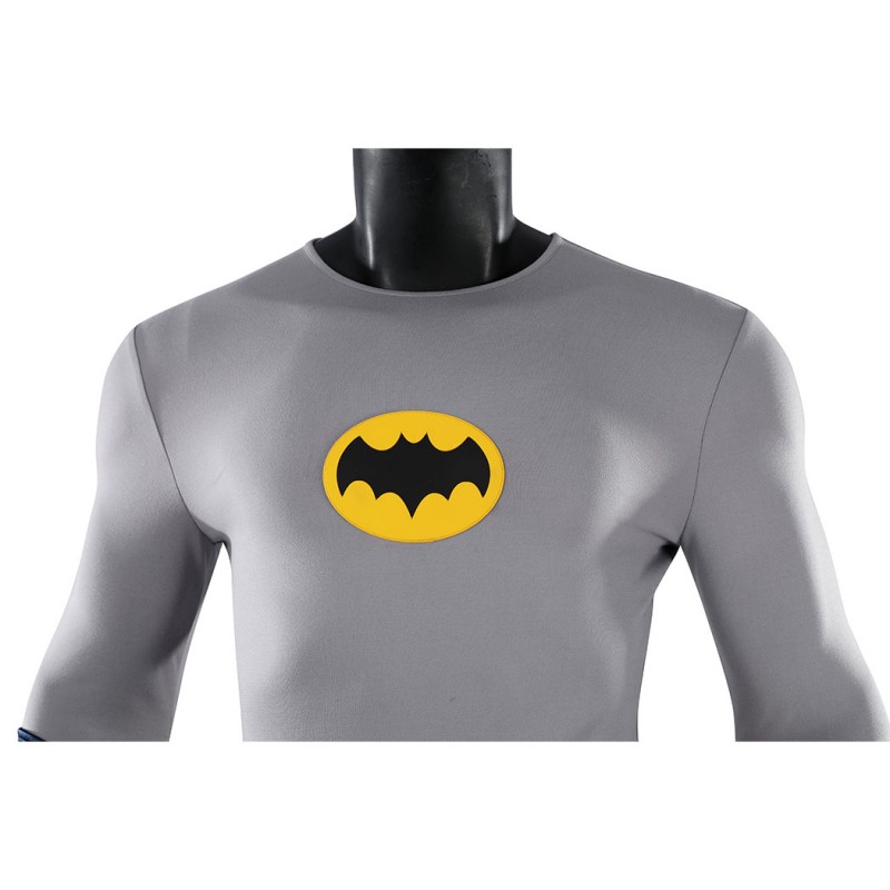 Adam West Cosplay Costume Retro Batsuit Halloween Outfit
