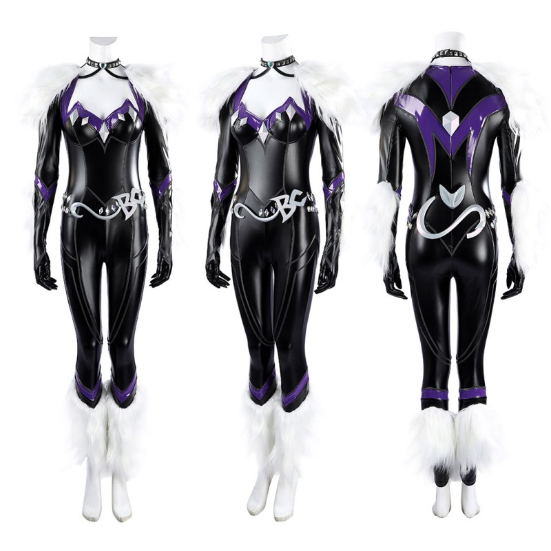 Marvel Rivals Black Cat Costume Felicia Hardy Cosplay Suit Black Outfit