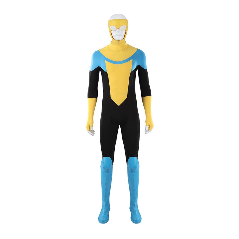 Invincible Mark Grayson Cosplay Costume Superhero Printed Zentai Bodysuit for Adult