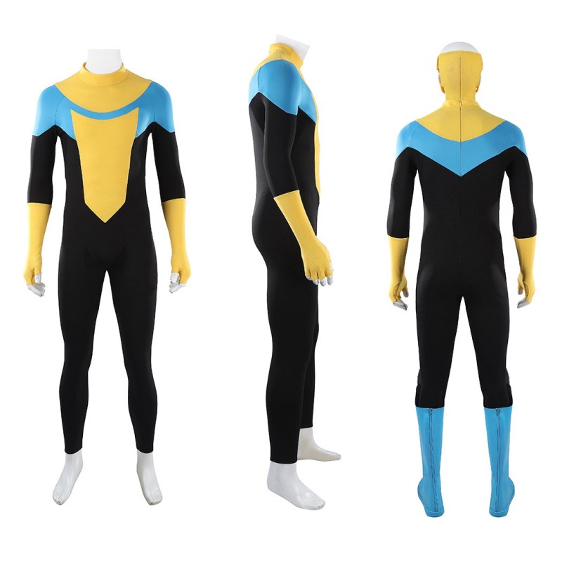 Invincible Mark Grayson Cosplay Costume Superhero Printed Zentai Bodysuit for Adult