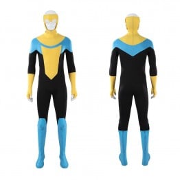 Invincible Mark Grayson Cosplay Costume Superhero Printed Zentai Bodysuit for Adult