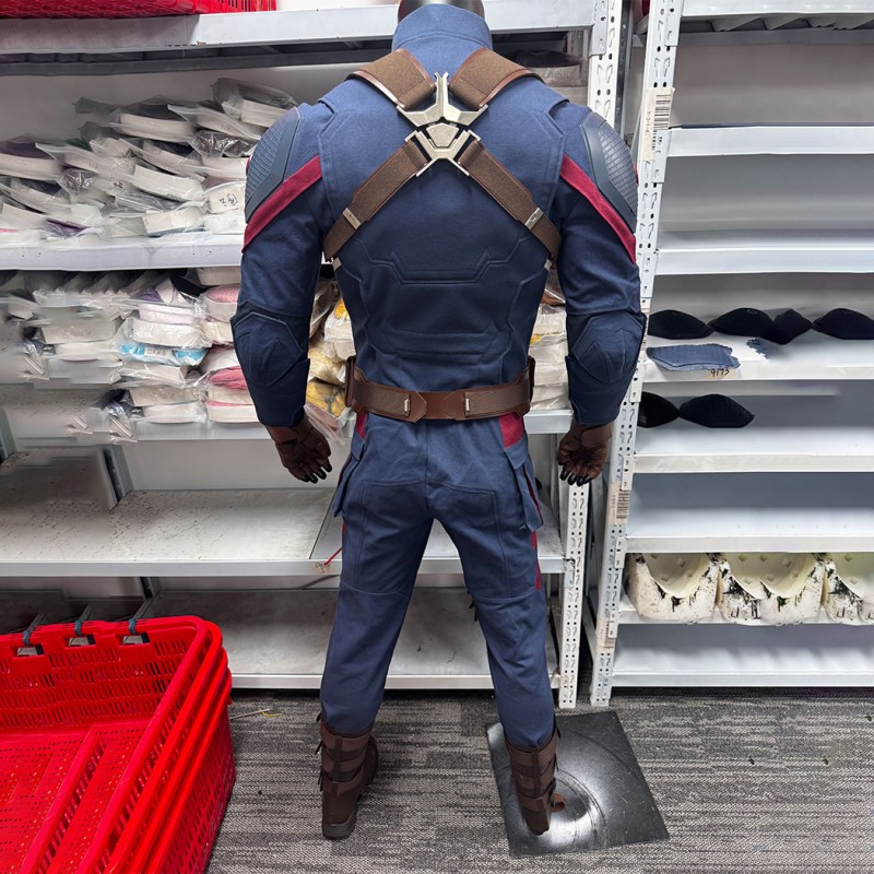 Captain America Avengers Endgame Cosplay Costume Steve Rogers Premium Superhero Suit for Halloween
