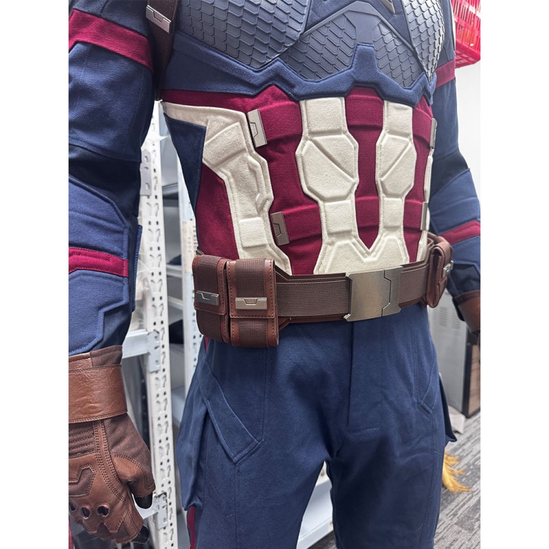 Captain America Steve Rogers Cosplay Costume Superhero Suit Adult Halloween Outfit