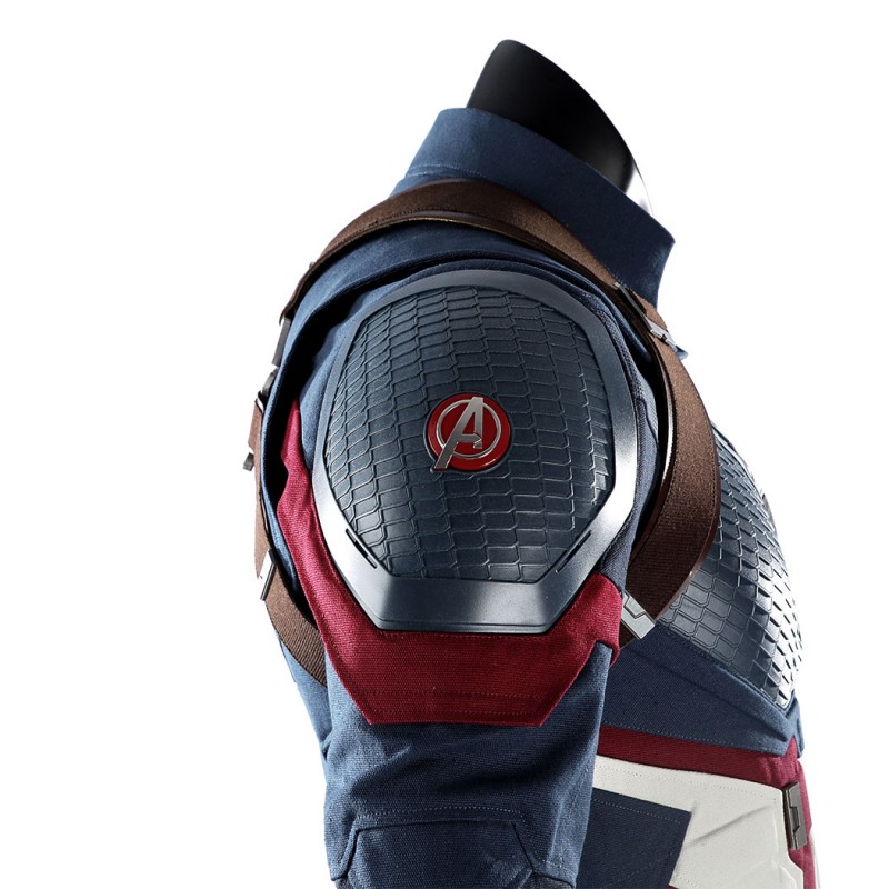Captain America Avengers Endgame Cosplay Costume Steve Rogers Premium Superhero Suit for Halloween
