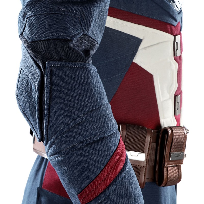 Captain America Avengers Endgame Cosplay Costume Steve Rogers Premium Superhero Suit for Halloween
