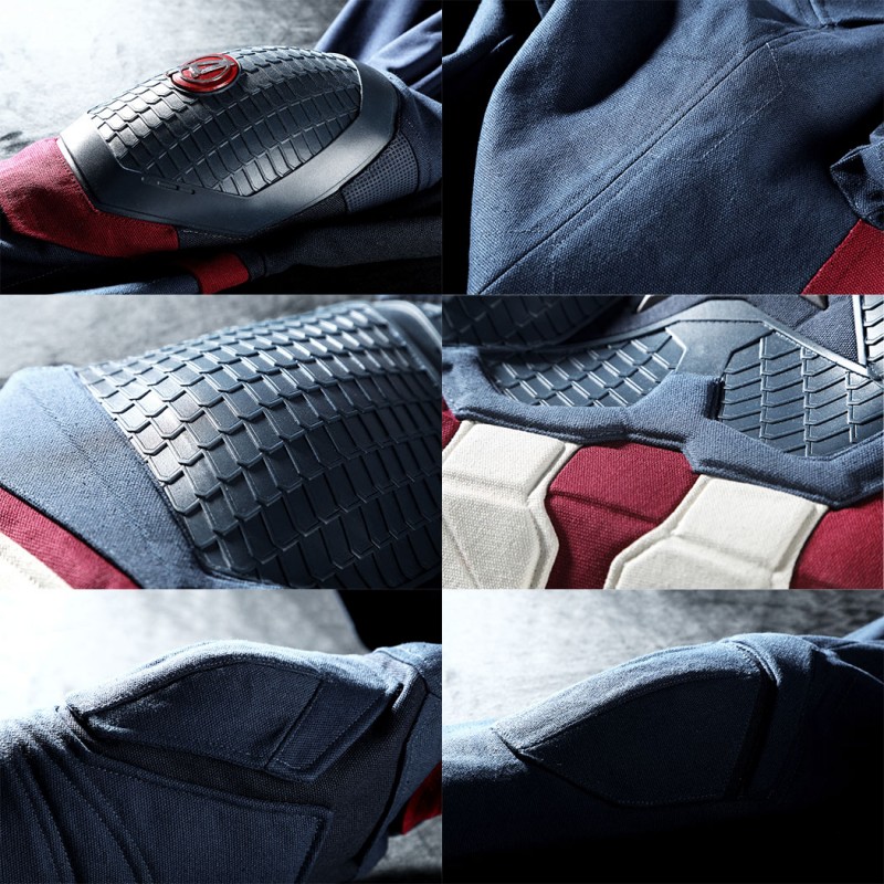 Captain America Avengers Endgame Cosplay Costume Steve Rogers Premium Superhero Suit for Halloween