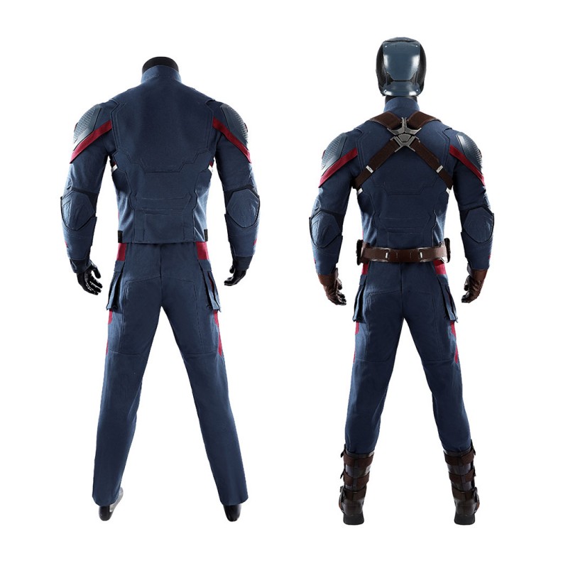 Captain America Avengers Endgame Cosplay Costume Steve Rogers Premium Superhero Suit for Halloween