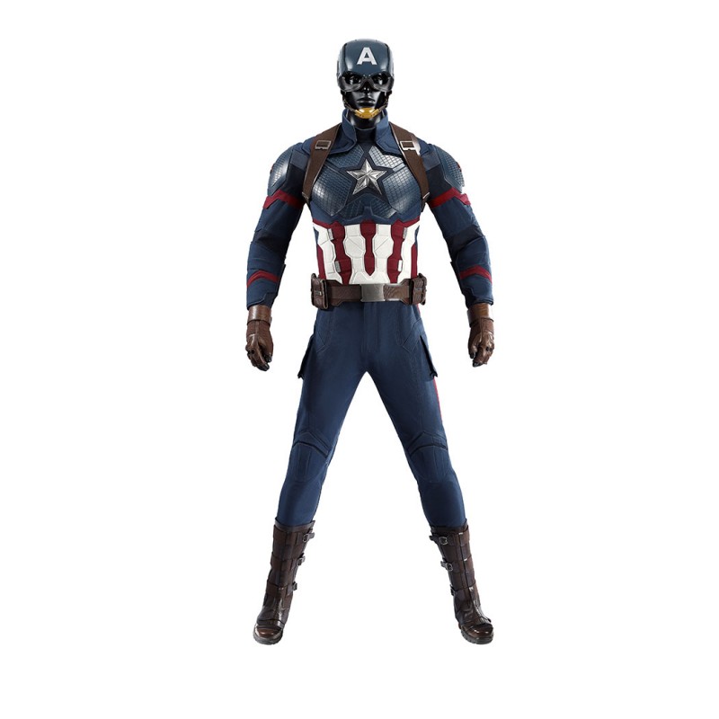 Captain America Steve Rogers Cosplay Costume Superhero Suit Adult Halloween Outfit