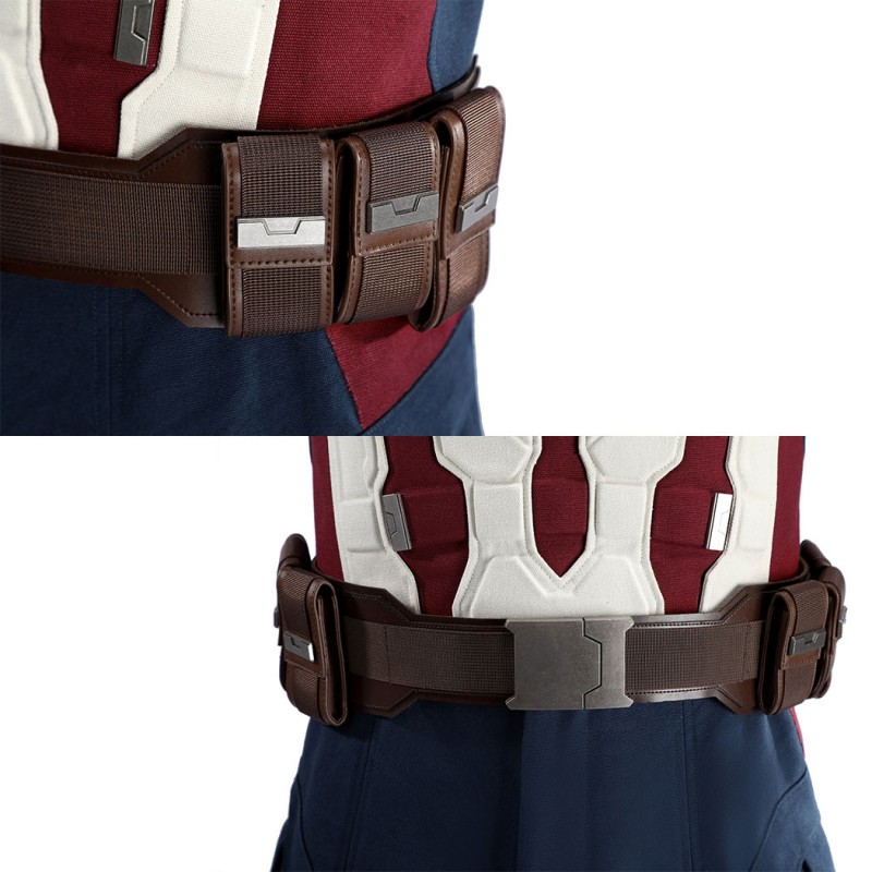 Captain America Steve Rogers Cosplay Costume Superhero Suit Adult Halloween Outfit