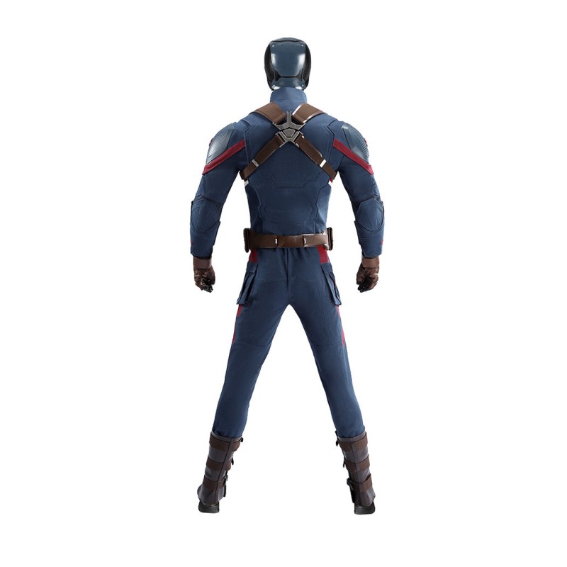 Captain America Steve Rogers Cosplay Costume Superhero Suit Adult Halloween Outfit