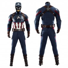 Captain America Steve Rogers Cosplay Costume Superhero Suit Adult Halloween Outfit