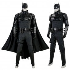 Bruce Wayne Cosplay Costume Black New Suit by Robert Pattinson