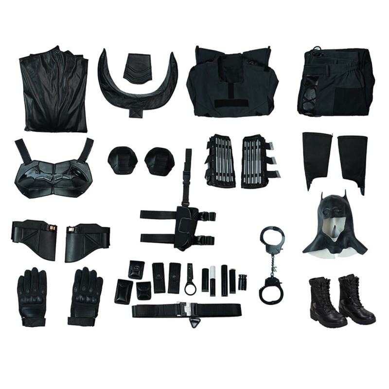 Bruce Wayne Cosplay Costume Black New Suit by Robert Pattinson