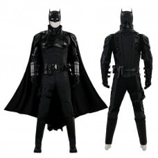 Bruce Wayne Cosplay Costume Black New Suit by Robert Pattinson