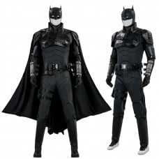 Bruce Wayne Cosplay Costume Black New Suit by Robert Pattinson