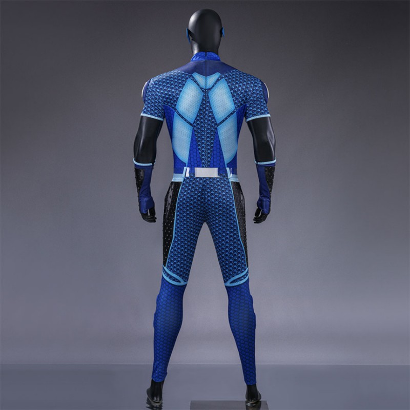 The Boys A-Train Cosplay Costume Superhero Suit Blue Premium Halloween Outfit