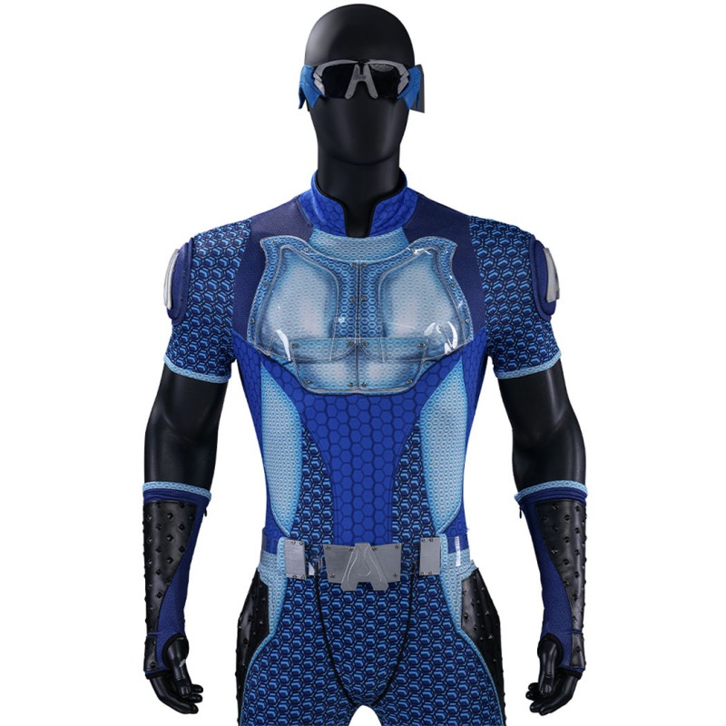The Boys A-Train Cosplay Costume Superhero Suit Blue Premium Halloween Outfit